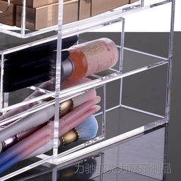 透明亚克力四格首饰收纳盒多层长方形化妆品抽屉盒子多功能收纳 ,深圳市龙岗区力驰亚克力展示制品厂